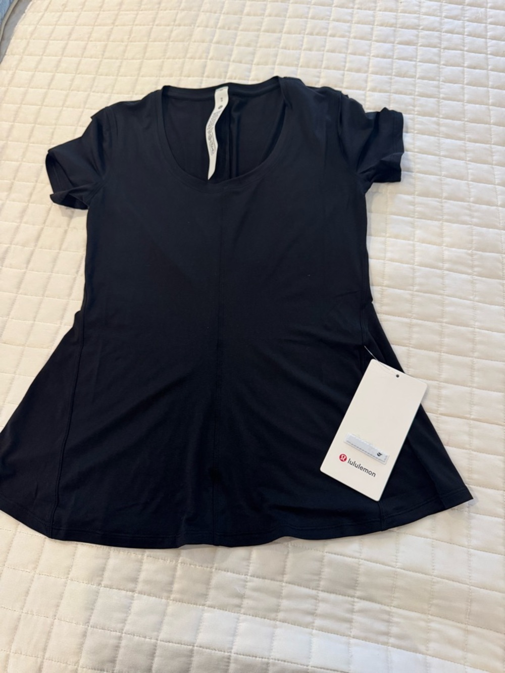 lululemon athletica Black Short Sleeve Scoop Neck Performance Top